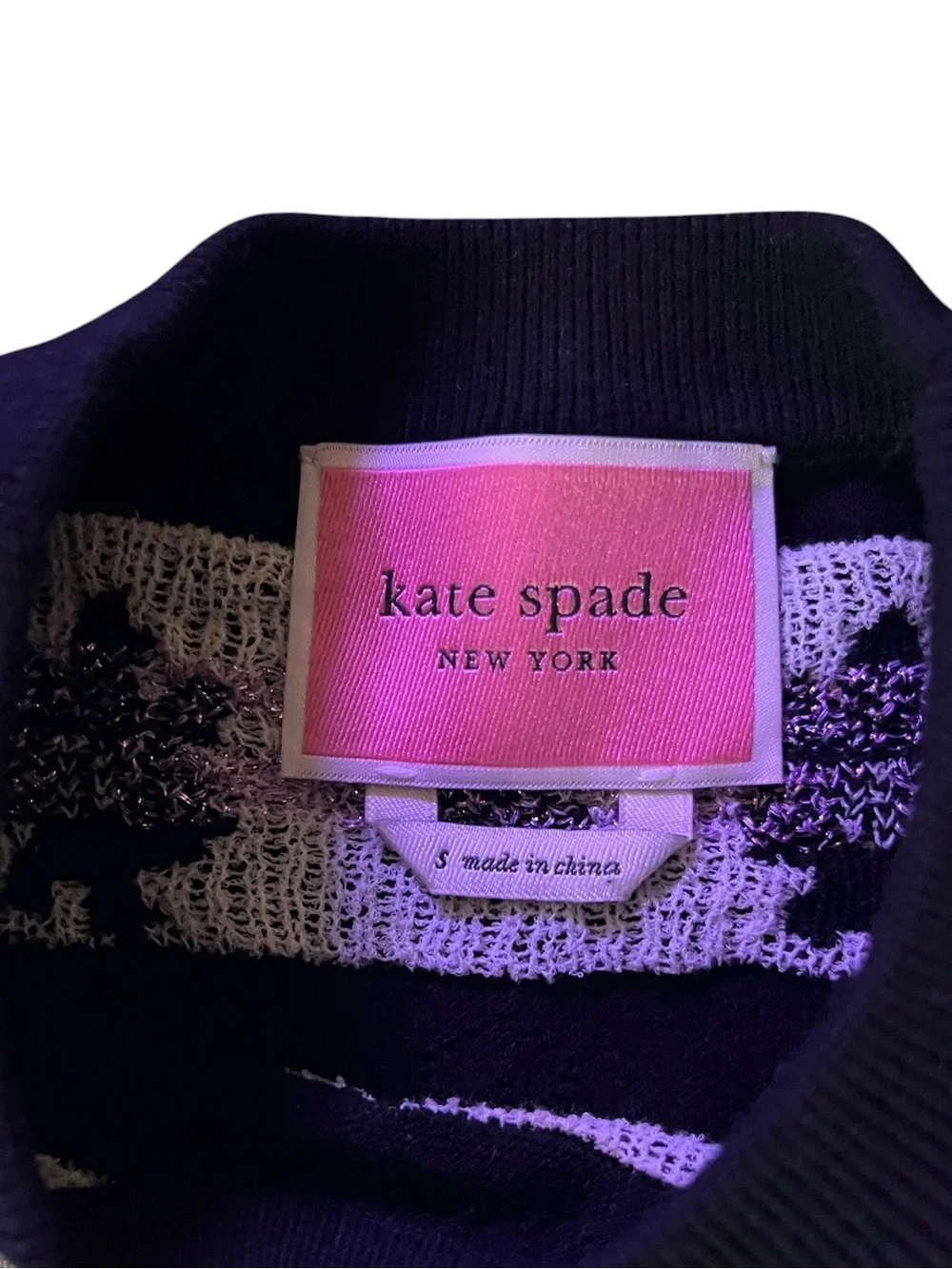kate spade Black Daisy Puff-Sleeve Knit Top as seen on riverdale